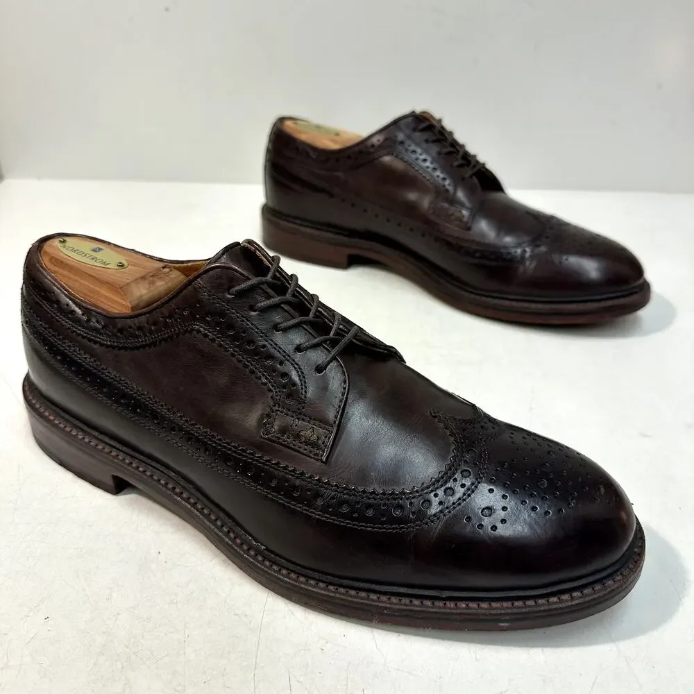 VGUC Grant Stone x J. Crew Ludlow Longwing Wingtip Derby Bench Made 10 D